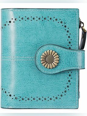 SENDEFN Small Women’s Wallet Leather Bifold Card Holder RFID Blocking